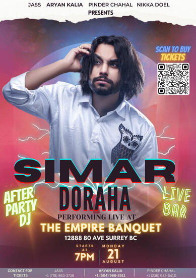 Simar Doraha Concert Poster